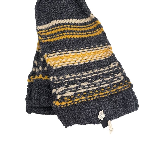 Gap Lambs Wool Scarf Women's Gray Yellow Warm Winter - Picture 8 of 8